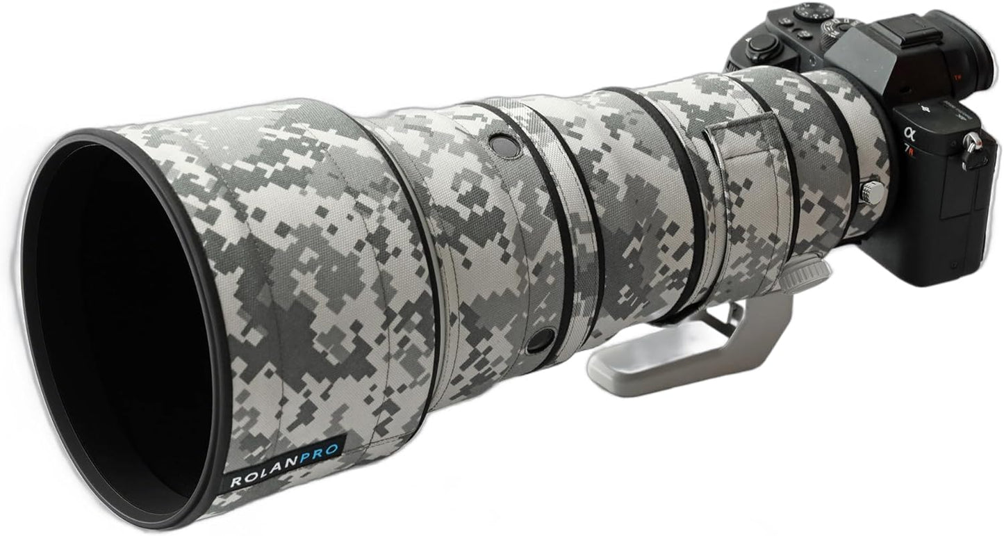 ROLANPRO Waterproof Lens Cover Camouflage Rain Cover for Sony FE 300mm F2.8 GM OSS Lens Protective Sleeve -#49 Weed Camouflage Waterproof