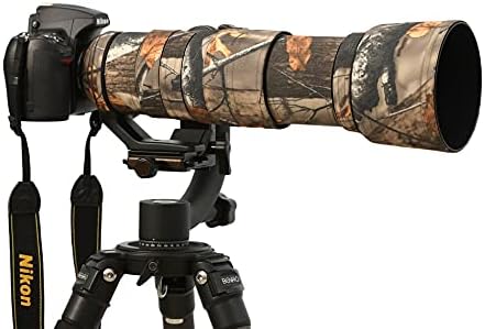 Rolanpro Lens Cover Camouflage Rain Cover for Nikon AF-S 200-500mm f/5.6E FL ED VR Camera Lens Protective Sleeve Case-#9 Classical Grass Waterproof