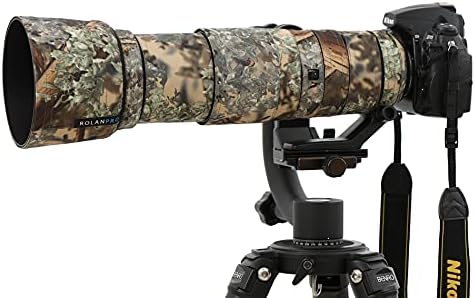 Rolanpro Lens Cover Camouflage Rain Cover for Nikon AF-S 200-500mm f/5.6E FL ED VR Camera Lens Protective Sleeve Case-#9 Classical Grass Waterproof