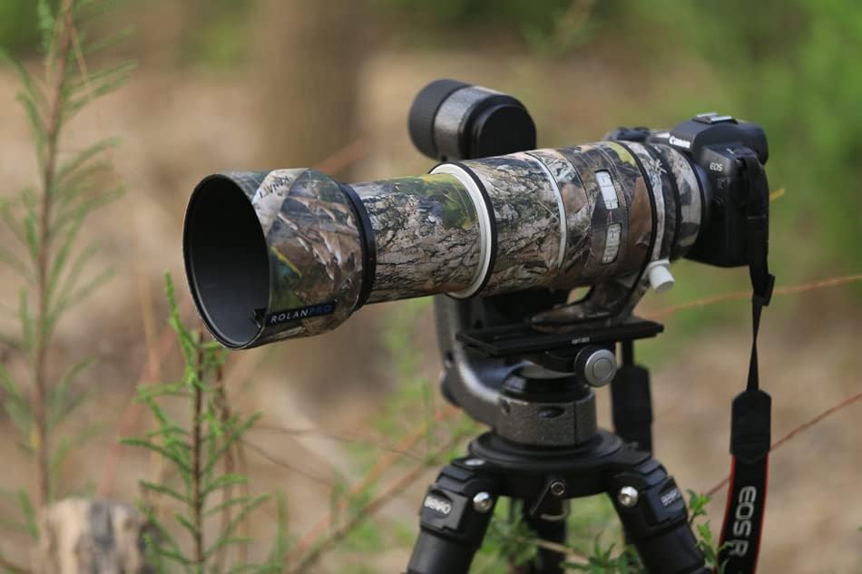 ROLANPRO Waterproof Lens Cover for Canon RF 100-500mm F/4.5-7.1 L is USM Camouflage Rain Cover-#10 Tree Waterproof