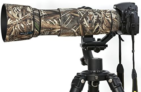 Rolanpro Lens Cover Camouflage Rain Cover for Nikon AF-S 200-500mm f/5.6E FL ED VR Camera Lens Protective Sleeve Case-#9 Classical Grass Waterproof