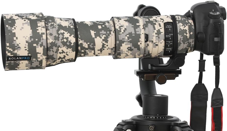 ROLANPRO Camouflage Lens Cover for Sigma 150-600mm F5-6.3 DG OS HSM Contemporary Coat Lens Protective Sleeve Case-#14 Waterproof