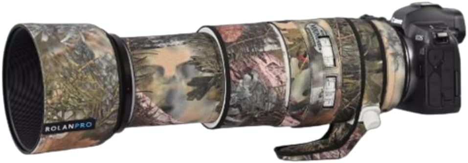 ROLANPRO Waterproof Lens Cover for Canon RF 100-500mm F/4.5-7.1 L is USM Camouflage Rain Cover-#10 Tree Waterproof