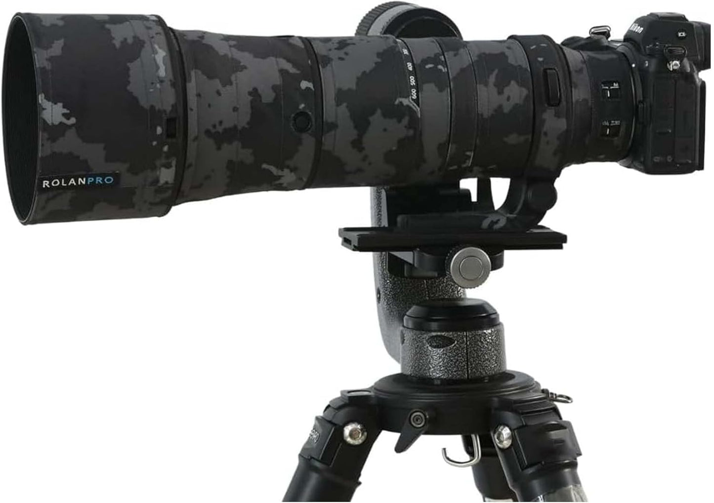 Rolanpro Waterproof Camouflage Cover for Nikon Z 180-600mm F/5.6-6.3 VR Raincover Protection Sleeve Case Clothing-#9 Grass Camo Waterproof