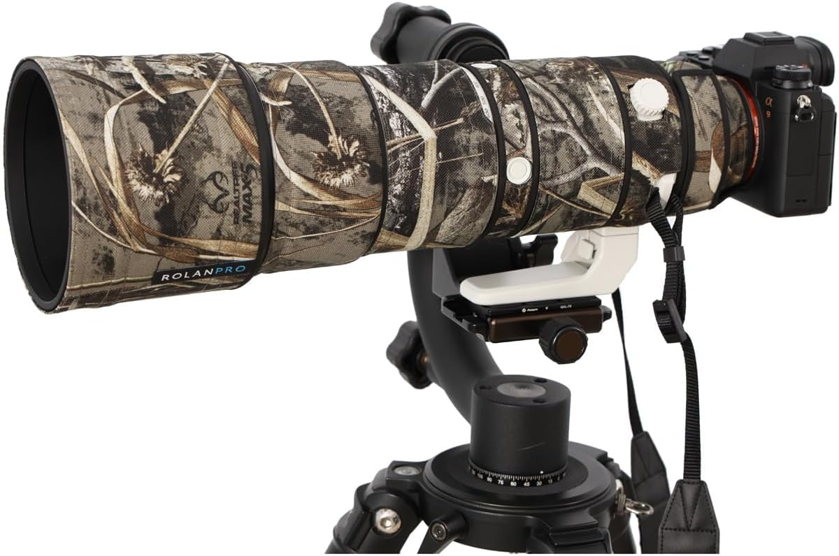 ROLANPRO Waterproof Camouflage Cover for Sony FE 200-600mm F5.6-6.3 G OSS Protective Sleeve Case Clothing Raincover-#27 Jungle camo Waterproof
