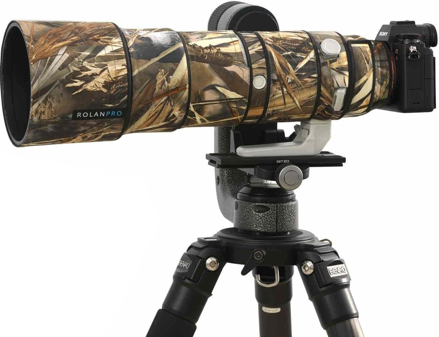 ROLANPRO Waterproof Camouflage Cover for Sony FE 200-600mm F5.6-6.3 G OSS Protective Sleeve Case Clothing Raincover-#27 Jungle camo Waterproof