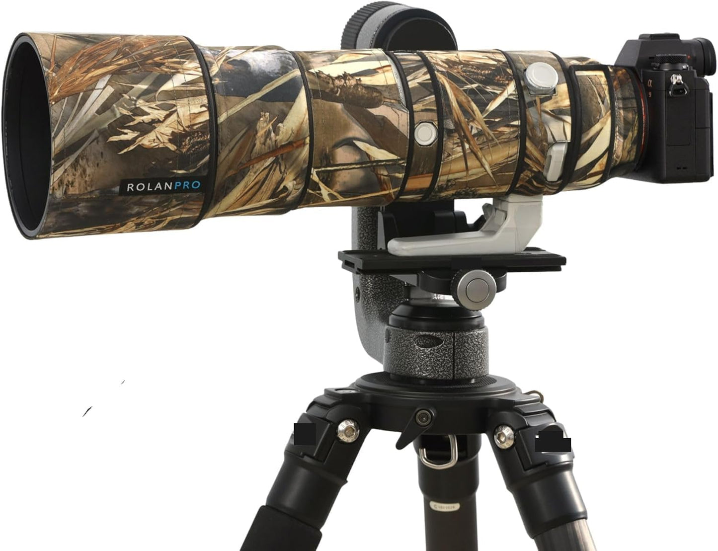 ROLANPRO Waterproof Camouflage Cover for Sony FE 200-600mm F5.6-6.3 G OSS Protective Sleeve Case Clothing Raincover-#27 Jungle camo Waterproof