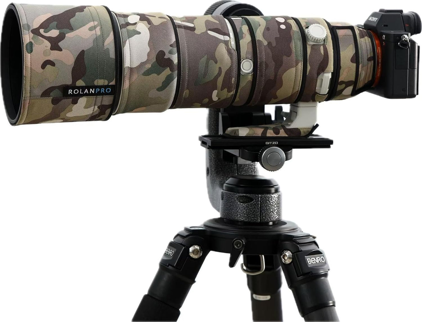 ROLANPRO Waterproof Camouflage Cover for Sony FE 200-600mm F5.6-6.3 G OSS Protective Sleeve Case Clothing Raincover-#27 Jungle camo Waterproof