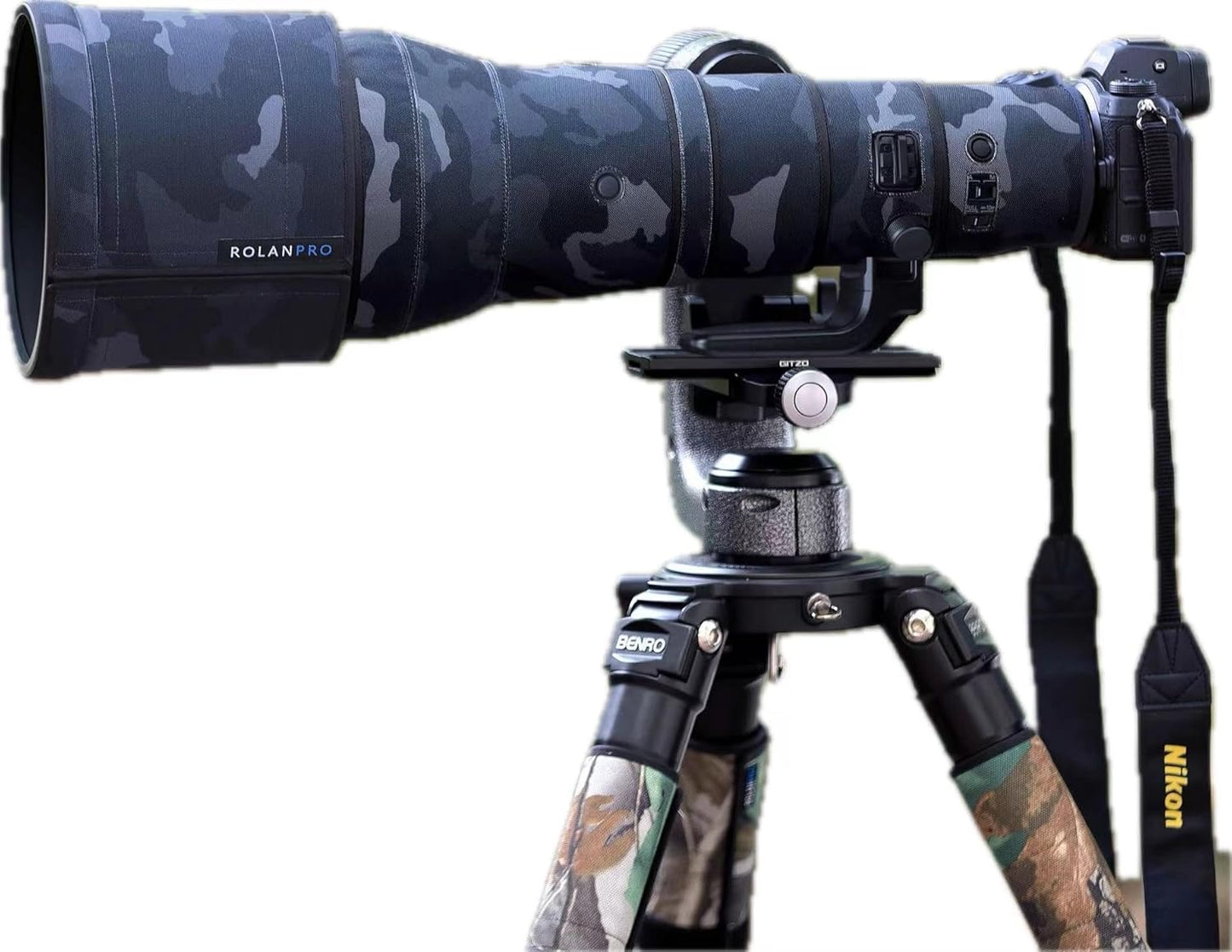 ROLANPRO Waterproof Lens Camouflage Cover for Nikon Z 800mm f6.3 VR S Camouflage Rain Cover Lens Protective Sleeve Case Clothing-#9 Reed