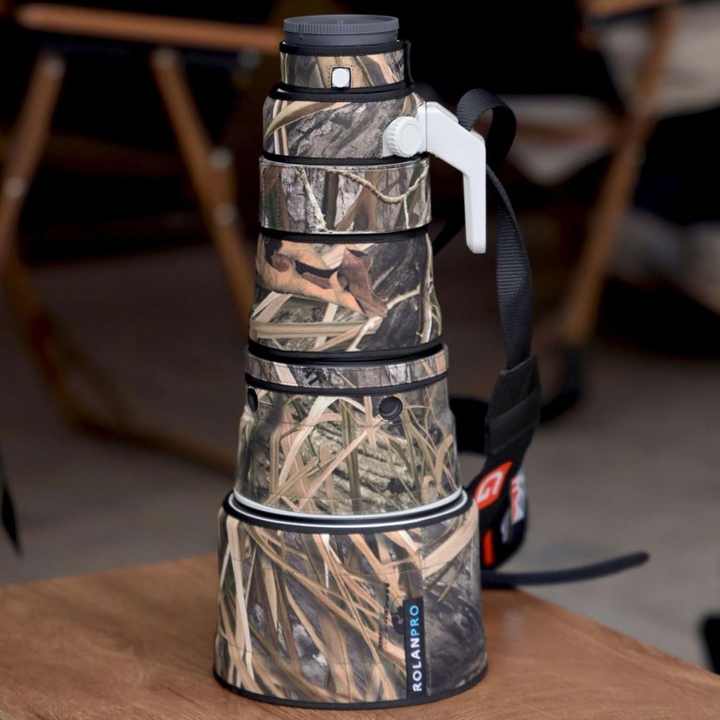 ROLANPRO Waterproof Lens Cover Camouflage Rain Cover for Sony FE 300mm F2.8 GM OSS Lens Protective Sleeve -#49 Weed Camouflage Waterproof