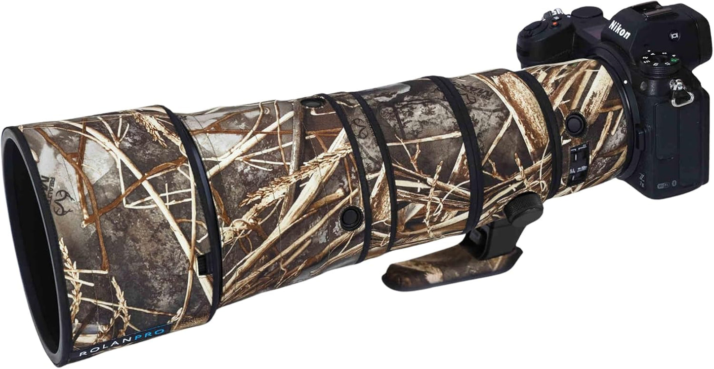 ROLANPRO Waterproof Lens Camouflage Cover for Nikon Z 600mm F6.3 VR S Rain Cover Lens Protective Sleeve Case Clothing-#39 Reed B Waterproof