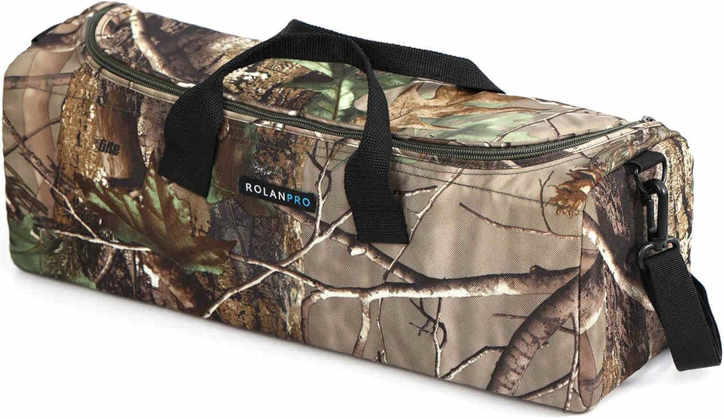 Rolanpro Telephoto Lens Camera Bag for Nikon 180-600mm/600mm F6.3, Camera Lens Pouch Case for Sony 200-600mm,for Canon 200-800 etc(Jungle)