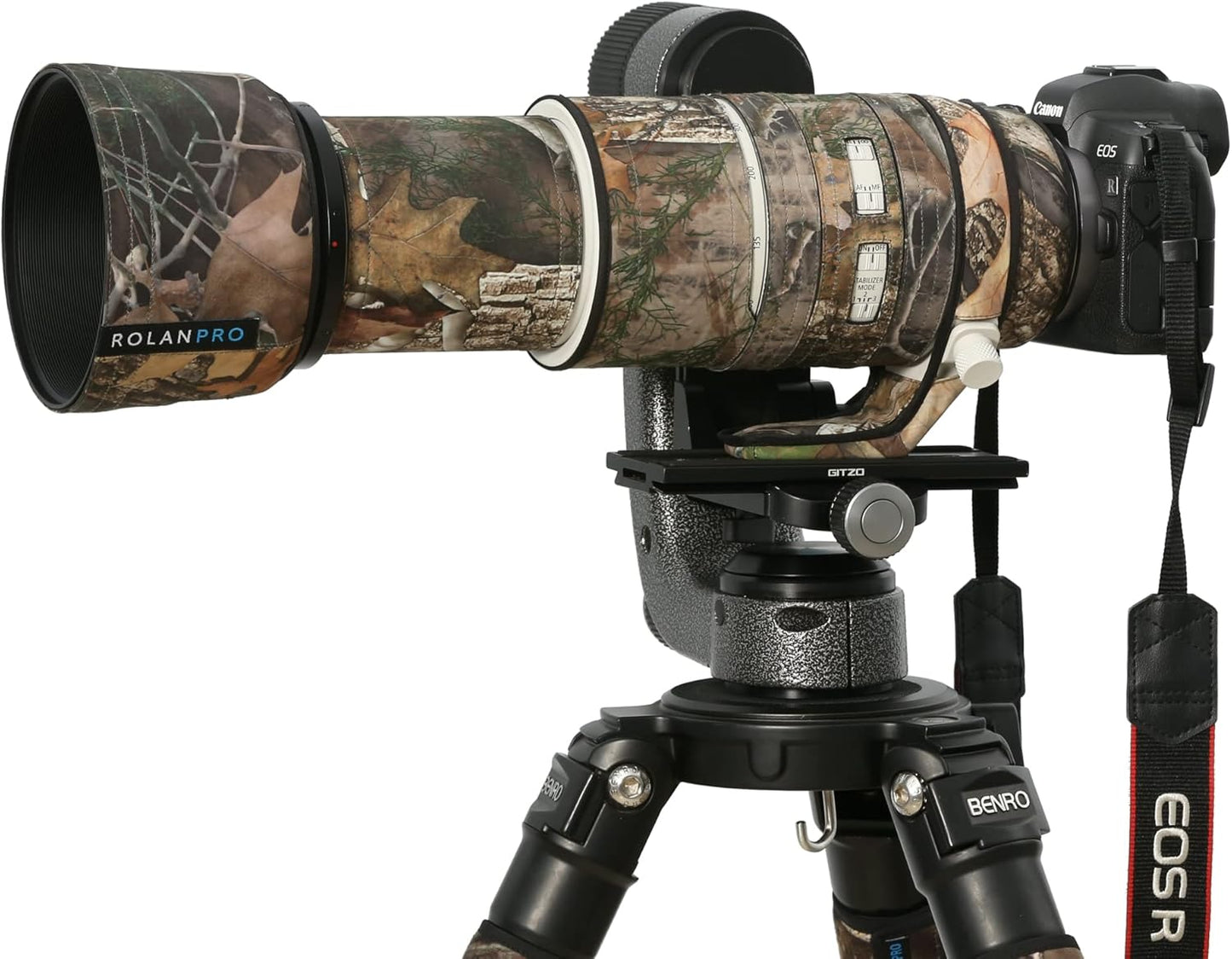 ROLANPRO Waterproof Lens Cover for Canon RF 100-500mm F/4.5-7.1 L is USM Camouflage Rain Cover-#10 Tree Waterproof