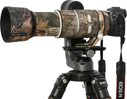 ROLANPRO Waterproof Lens Cover for Canon RF 100-500mm F/4.5-7.1 L is USM Camouflage Rain Cover-#10 Tree Waterproof