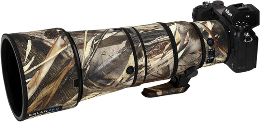 ROLANPRO Waterproof Lens Camouflage Cover for Nikon Z 600mm F6.3 VR S Rain Cover Lens Protective Sleeve Case Clothing-#39 Reed B Waterproof
