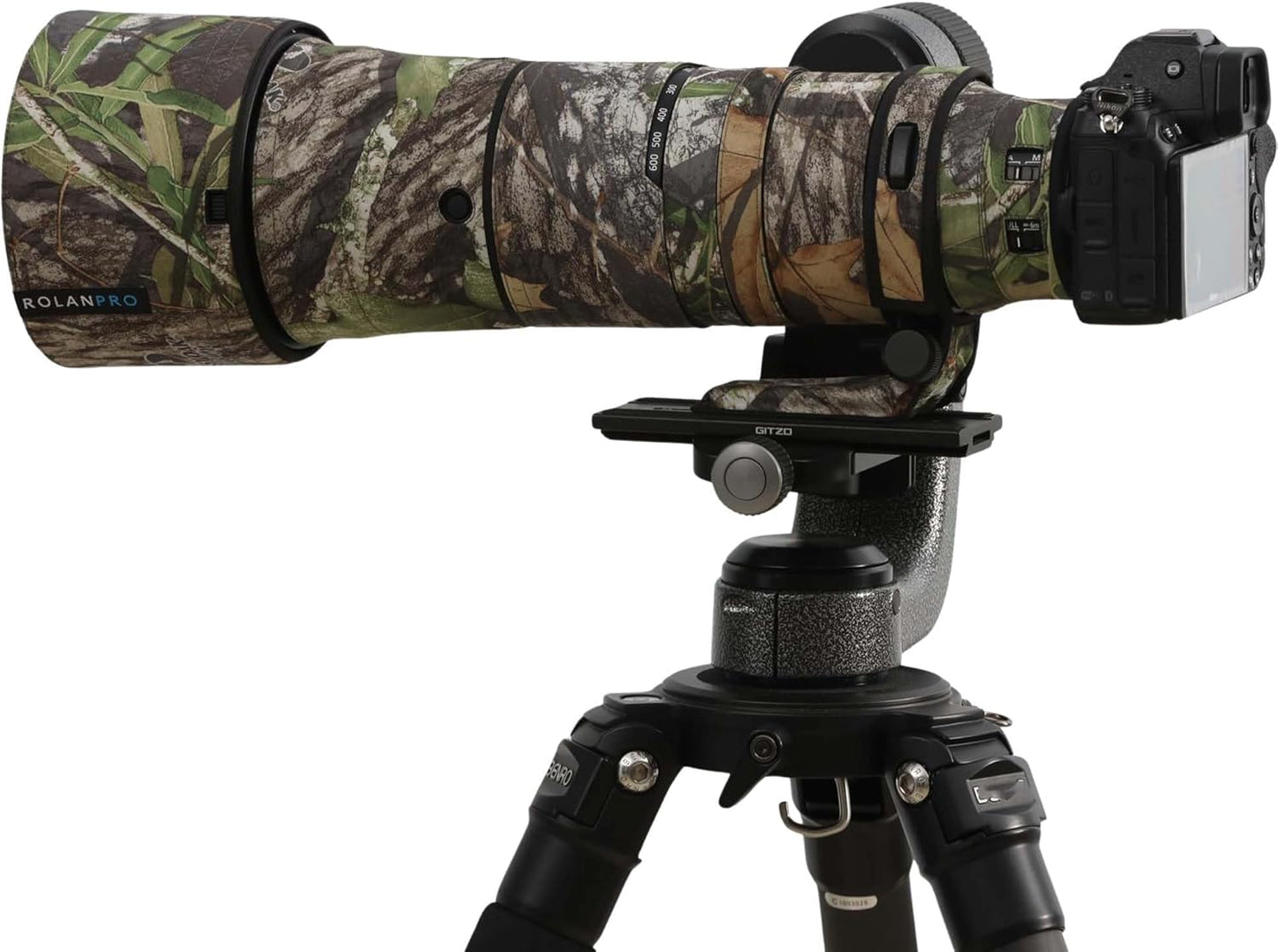 Rolanpro Waterproof Camouflage Cover for Nikon Z 180-600mm F/5.6-6.3 VR Raincover Protection Sleeve Case Clothing-#9 Grass Camo Waterproof