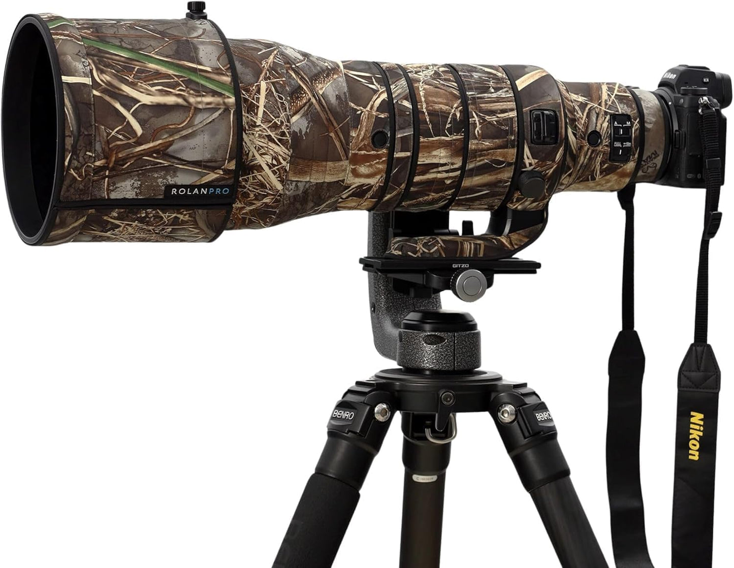 Rolanpro Waterproof Lens Cover for Nikon Z 400mm F2.8 TC VR S Rain Cover Lens Protective Sleeve Case Clothing-#11 Wilderness camo