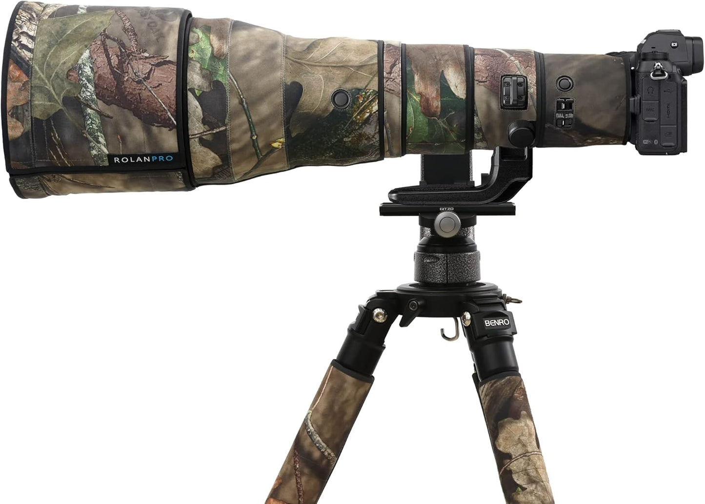 ROLANPRO Waterproof Lens Camouflage Cover for Nikon Z 800mm f6.3 VR S Camouflage Rain Cover Lens Protective Sleeve Case Clothing-#9 Reed