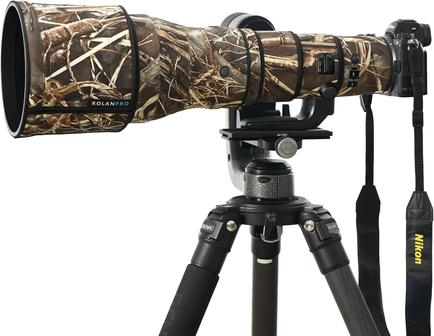 ROLANPRO Waterproof Lens Camouflage Cover for Nikon Z 800mm f6.3 VR S Camouflage Rain Cover Lens Protective Sleeve Case Clothing-#9 Reed