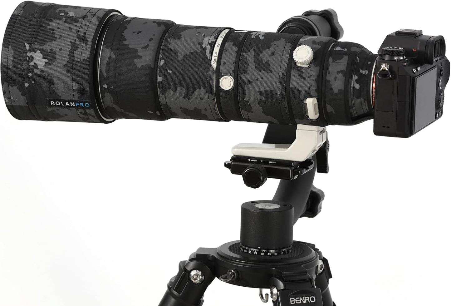 ROLANPRO Waterproof Camouflage Cover for Sony FE 200-600mm F5.6-6.3 G OSS Protective Sleeve Case Clothing Raincover-#27 Jungle camo Waterproof