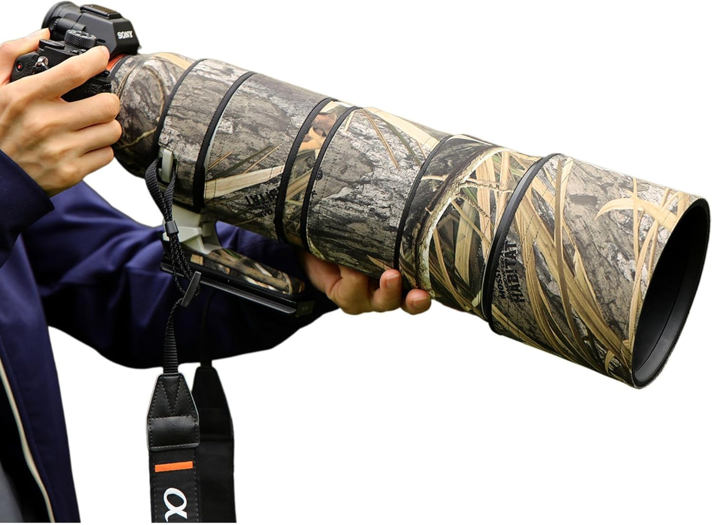 ROLANPRO Waterproof Camouflage Cover for Sony FE 200-600mm F5.6-6.3 G OSS Protective Sleeve Case Clothing Raincover-#27 Jungle camo Waterproof