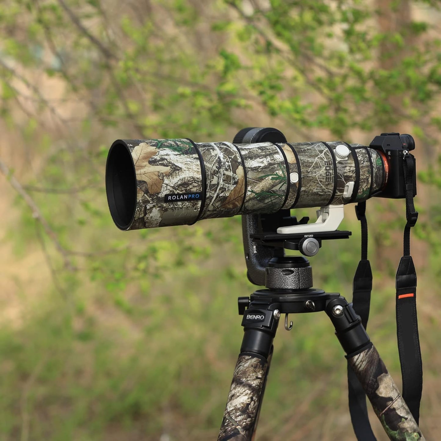 ROLANPRO Waterproof Camouflage Cover for Sony FE 200-600mm F5.6-6.3 G OSS Protective Sleeve Case Clothing Raincover-#27 Jungle camo Waterproof