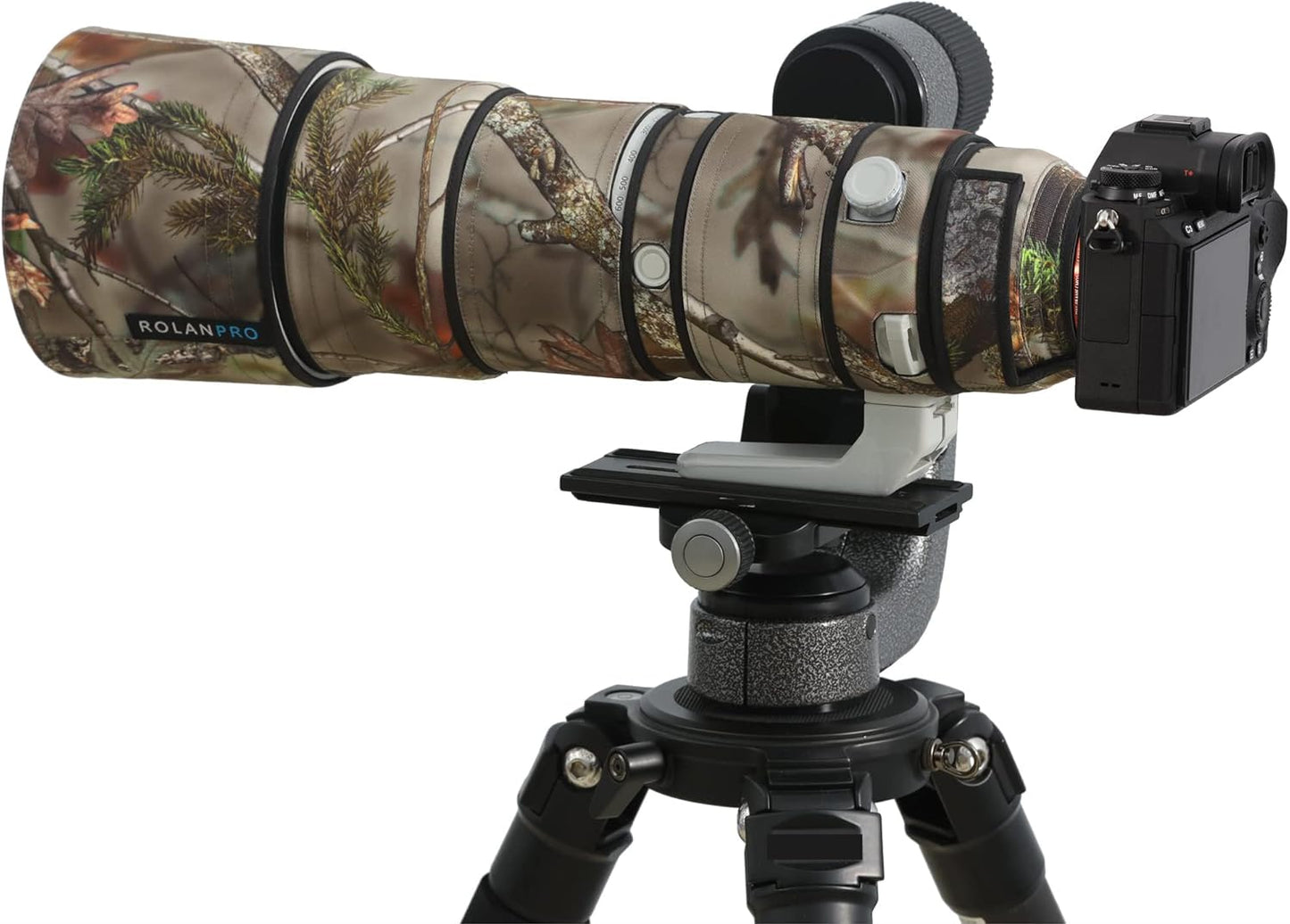 ROLANPRO Waterproof Camouflage Cover for Sony FE 200-600mm F5.6-6.3 G OSS Protective Sleeve Case Clothing Raincover-#27 Jungle camo Waterproof