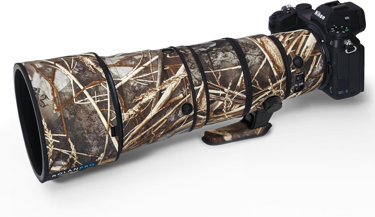 ROLANPRO Waterproof Lens Camouflage Cover for Nikon Z 600mm F6.3 VR S Rain Cover Lens Protective Sleeve Case Clothing-#39 Reed B Waterproof