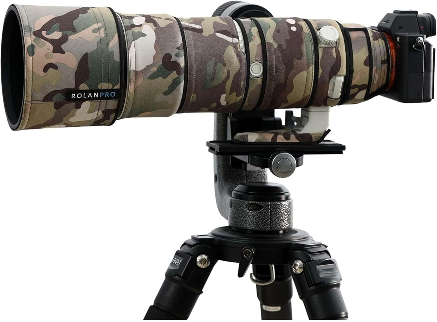 ROLANPRO Waterproof Camouflage Cover for Sony FE 200-600mm F5.6-6.3 G OSS Protective Sleeve Case Clothing Raincover-#27 Jungle camo Waterproof