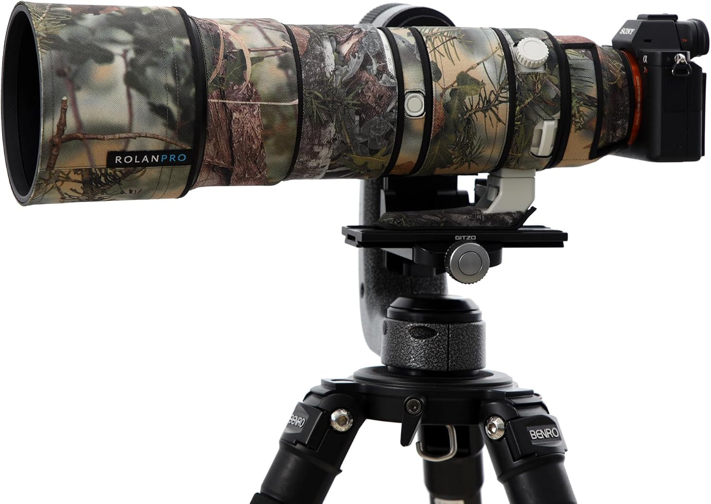 ROLANPRO Waterproof Camouflage Cover for Sony FE 200-600mm F5.6-6.3 G OSS Protective Sleeve Case Clothing Raincover-#27 Jungle camo Waterproof