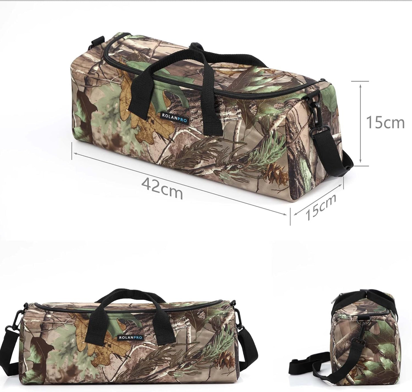 Rolanpro Telephoto Lens Camera Bag for Nikon 180-600mm/600mm F6.3, Camera Lens Pouch Case for Sony 200-600mm,for Canon 200-800 etc(Jungle)